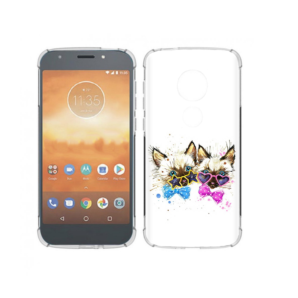 

Чехол MyPads Tocco для Motorola Moto E5 Play милые котята (PT227065.372.474), Прозрачный, Tocco