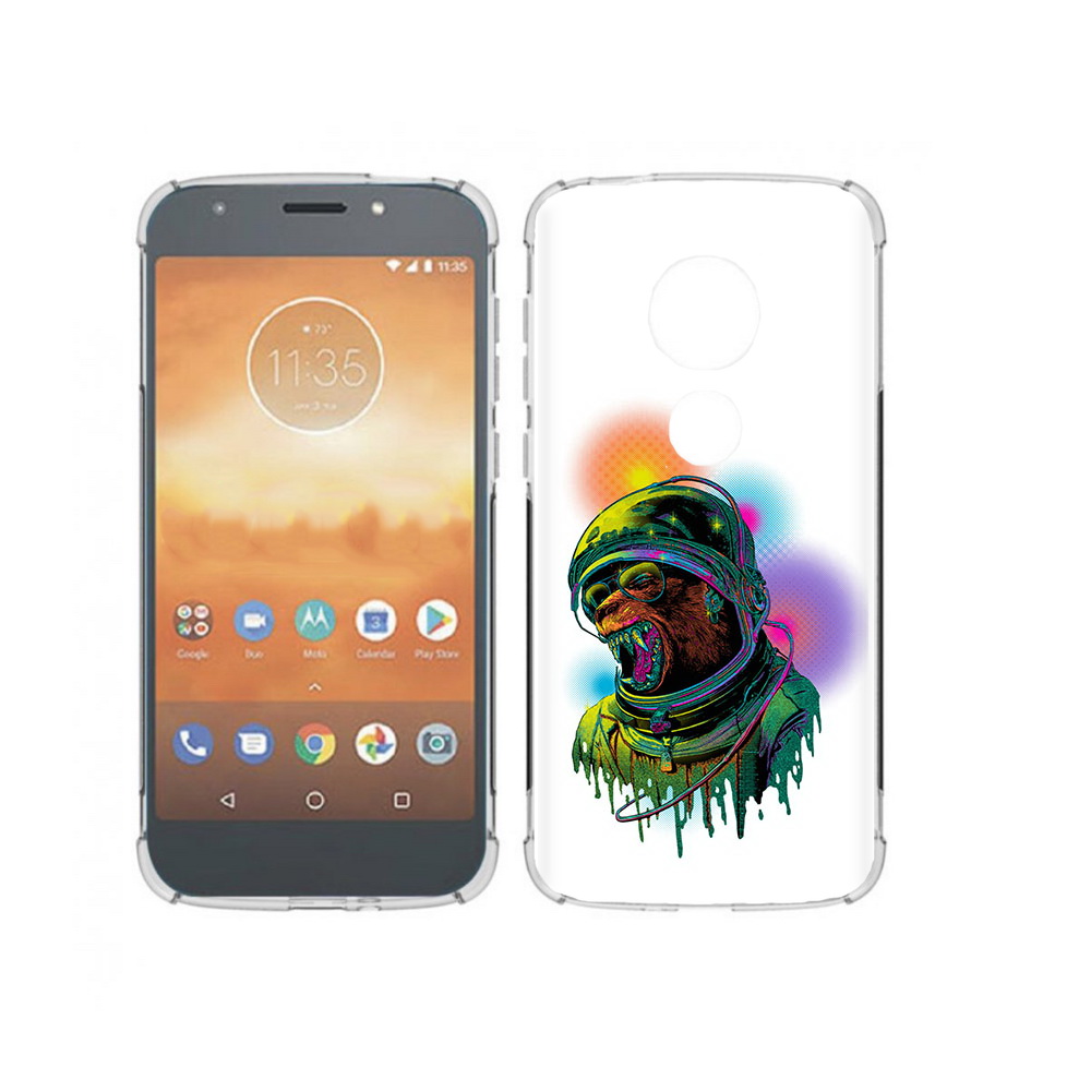 

Чехол MyPads Tocco для Motorola Moto E5 Play медведь космонавт (PT227065.372.466), Прозрачный, Tocco