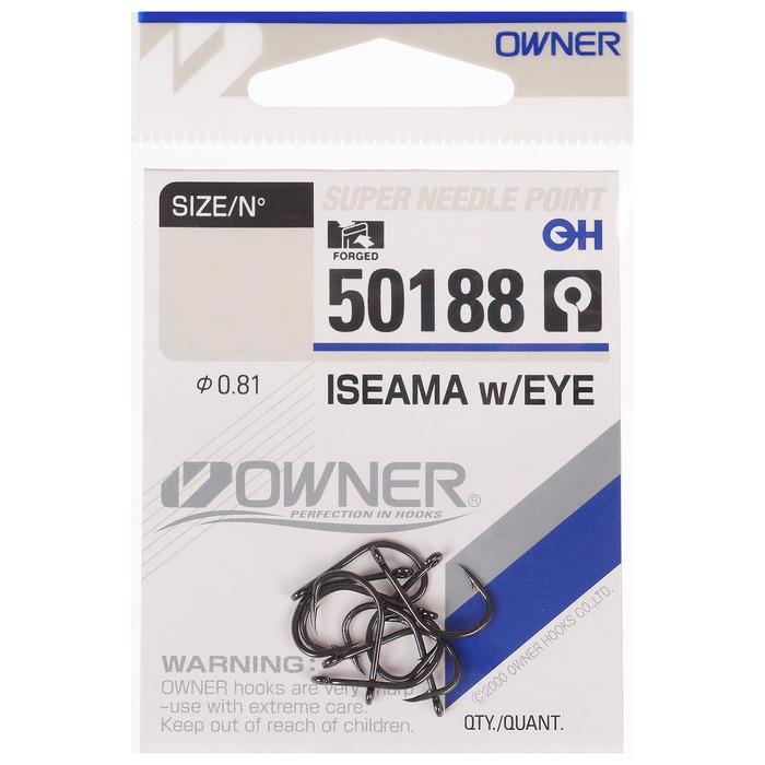 

Крючки одинарные OWNER 50188 Iseama w/Eye BC #06 (8 шт/уп), OWNER 50188 Iseama w Eye BC