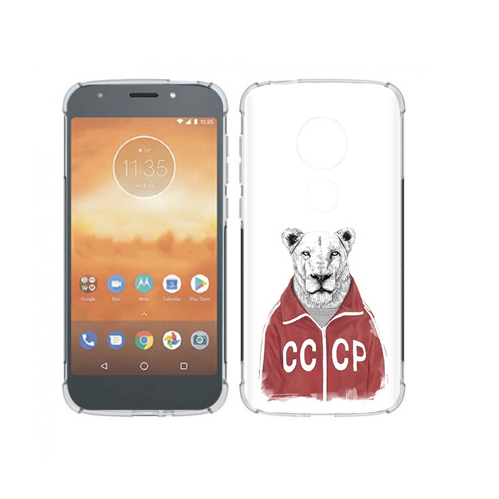 

Чехол MyPads Tocco для Motorola Moto E5 Play львица ссср (PT227065.372.450), Прозрачный, Tocco