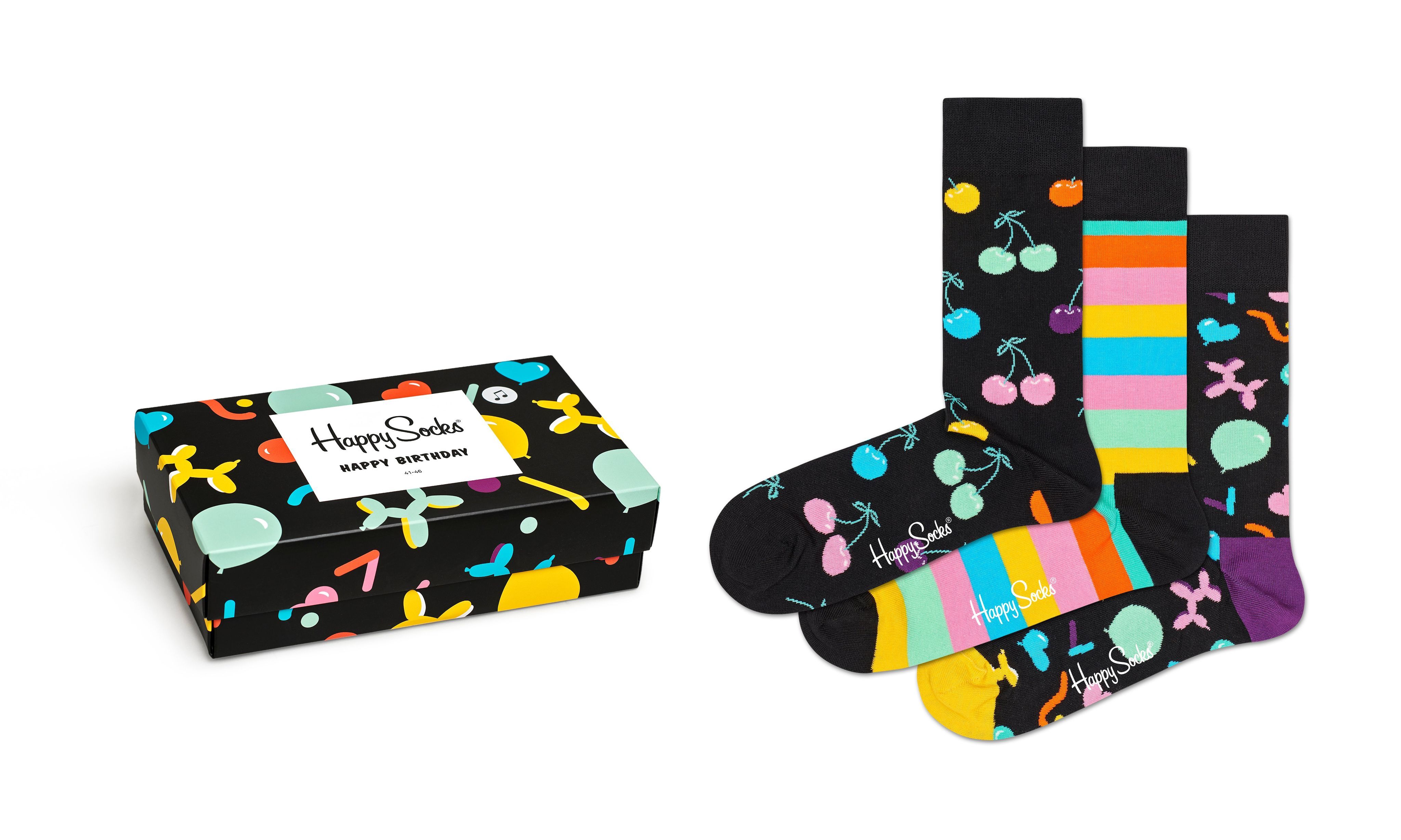 Комплект носков мужских Happy Socks XBDA08 разноцветных 41-46, 3 пары