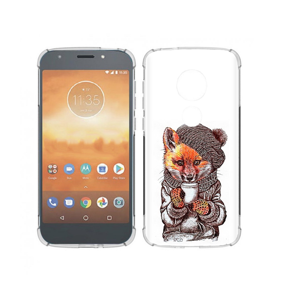 

Чехол MyPads Tocco для Motorola Moto E5 Play лиса в шапке (PT227065.372.437), Tocco