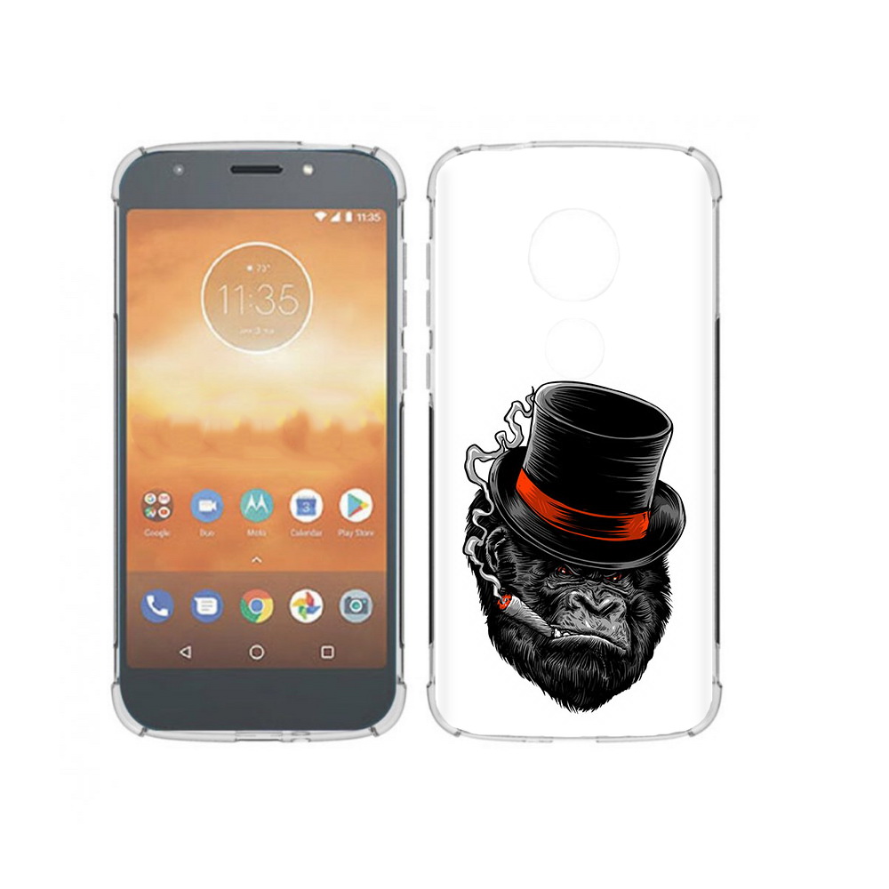 

Чехол MyPads Tocco для Motorola Moto E5 Play дизайнерская горилла (PT227065.372.431), Прозрачный, Tocco