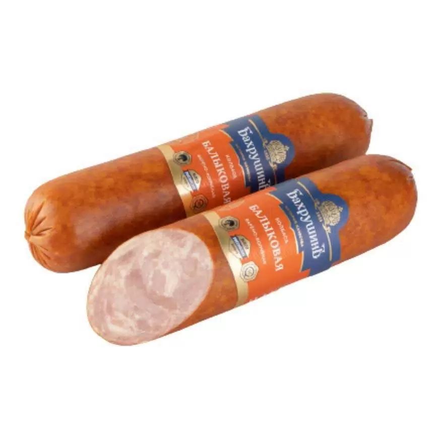 Колбаса варено-копченая Бахрушинъ Балыковая