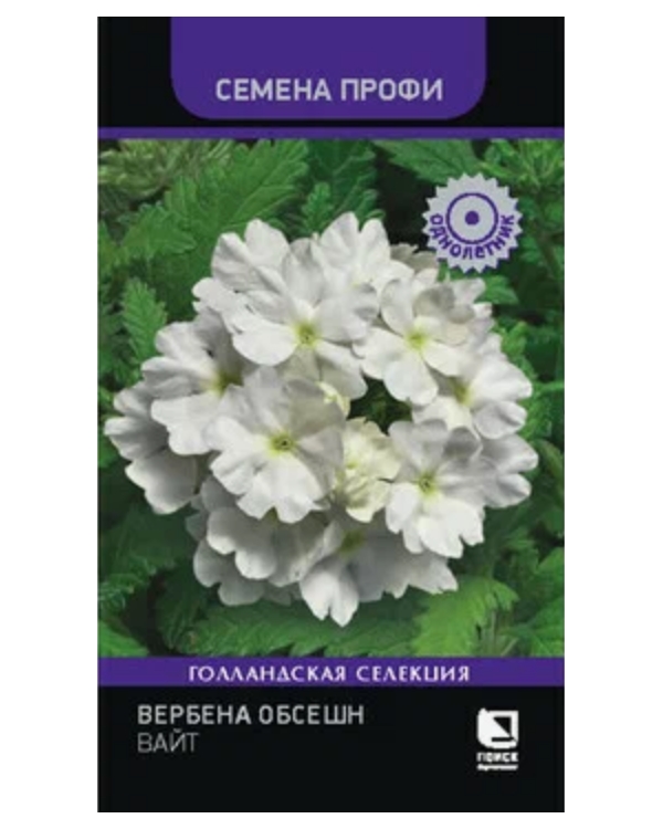 Семена Вербена Обсешн Вайт Поиск 81025 10 семян в упаковке