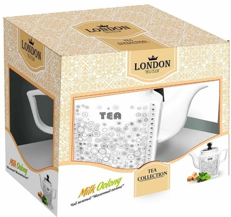 Чай зеленый London Tea Club в фарфоровом заварнике Milk Oolong, 100 г