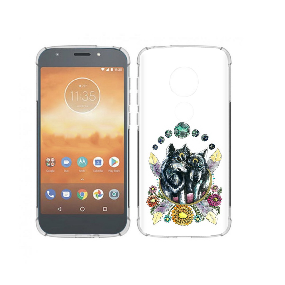 

Чехол MyPads Tocco для Motorola Moto E5 Play красивые волки абстракция (PT227065.372.408), Прозрачный, Tocco