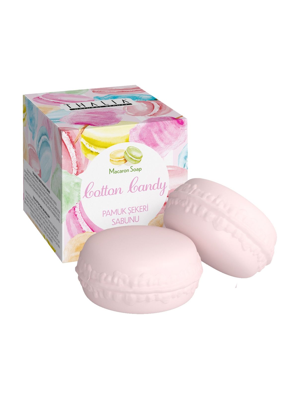 фото Мыло thalia natural beauty cotton candy macaron soap с ароматом сахарной ваты