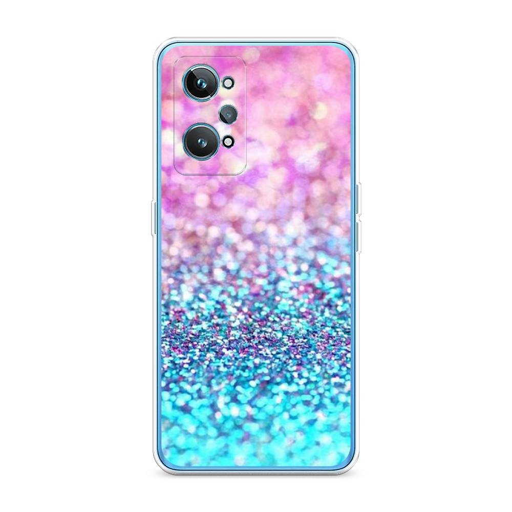 

Силиконовый чехол "Розово-голубые глиттеры рисунок" на Realme GT 2