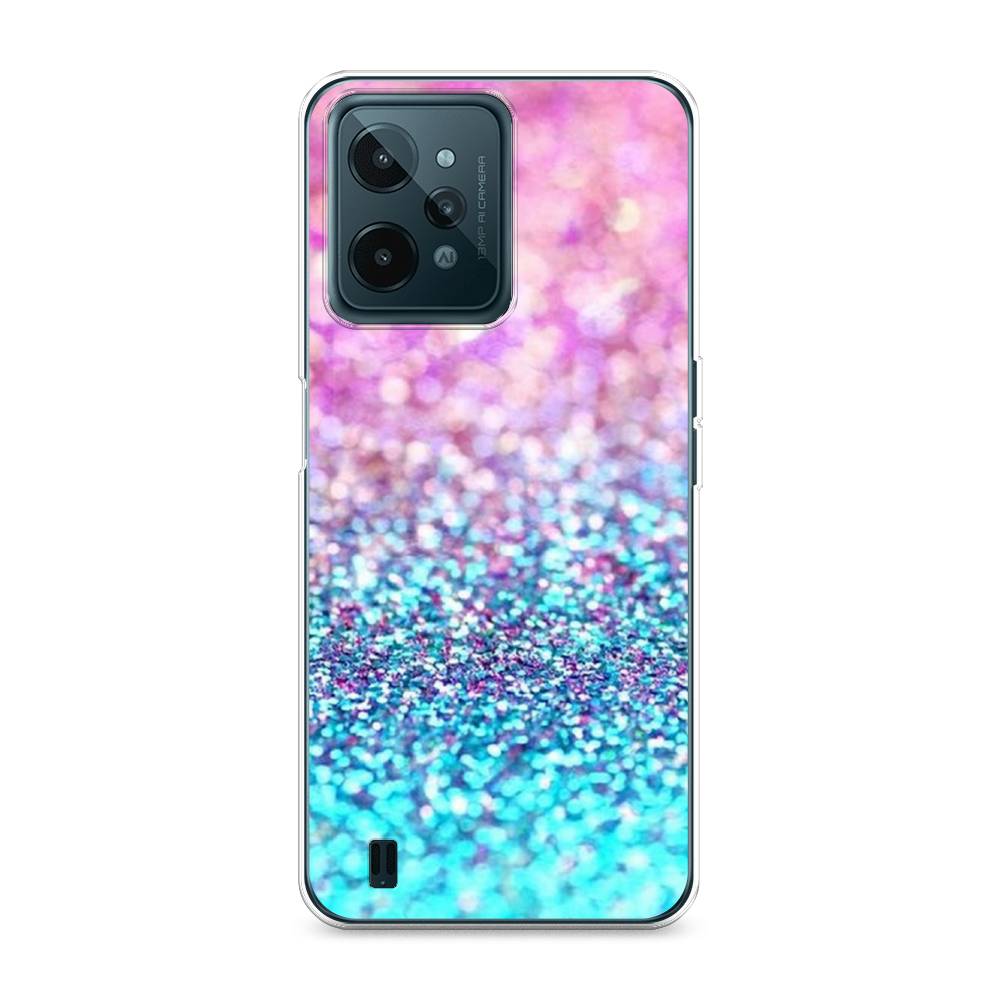 

Силиконовый чехол "Розово-голубые глиттеры рисунок" на Realme C31