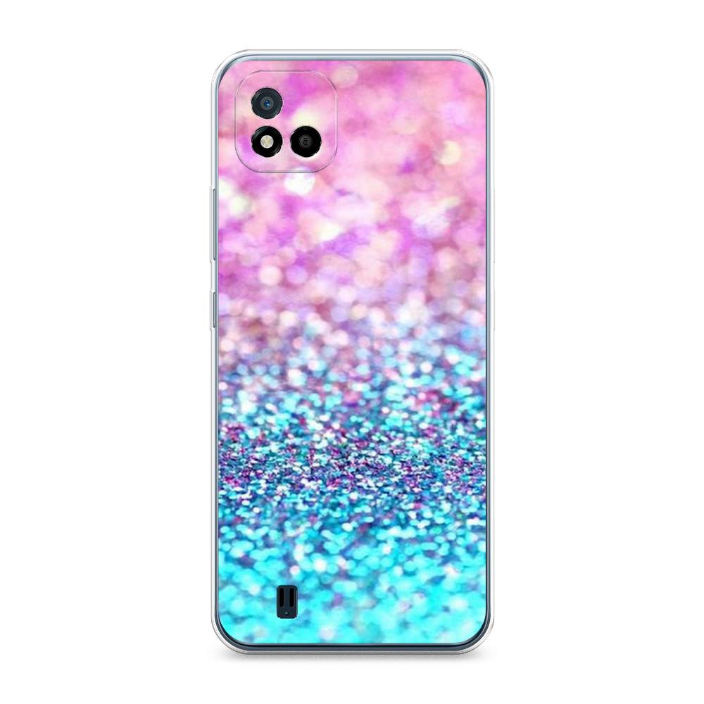 

Силиконовый чехол "Розово-голубые глиттеры рисунок" на Realme C11 (2021)