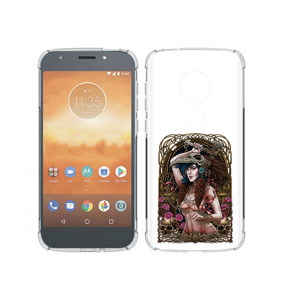 

Чехол MyPads Tocco для Motorola Moto E5 Play красивая девушка рисунок (PT227065.372.407), Прозрачный, Tocco
