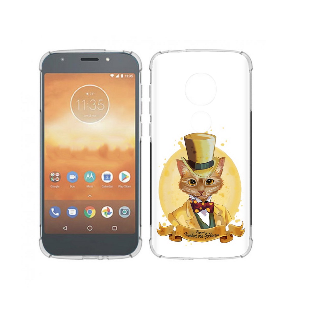 

Чехол MyPads Tocco для Motorola Moto E5 Play кот юрист (PT227065.372.401), Прозрачный, Tocco