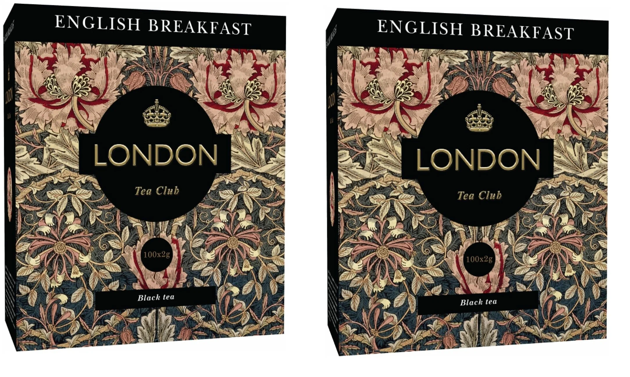 Чай черный London Tea Club English Breakfast 100 пакетиков, 2 шт