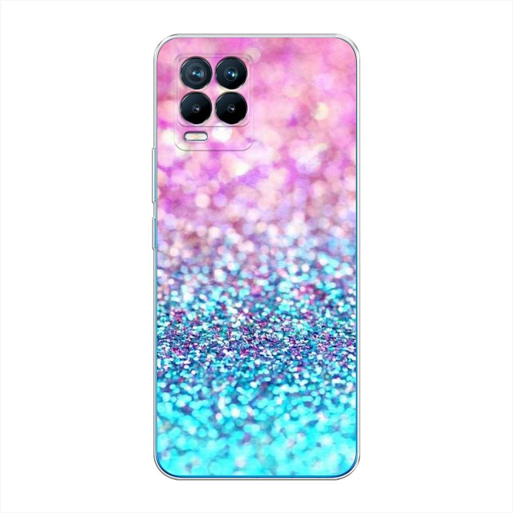 

Силиконовый чехол "Розово-голубые глиттеры рисунок" на Realme 8 Pro