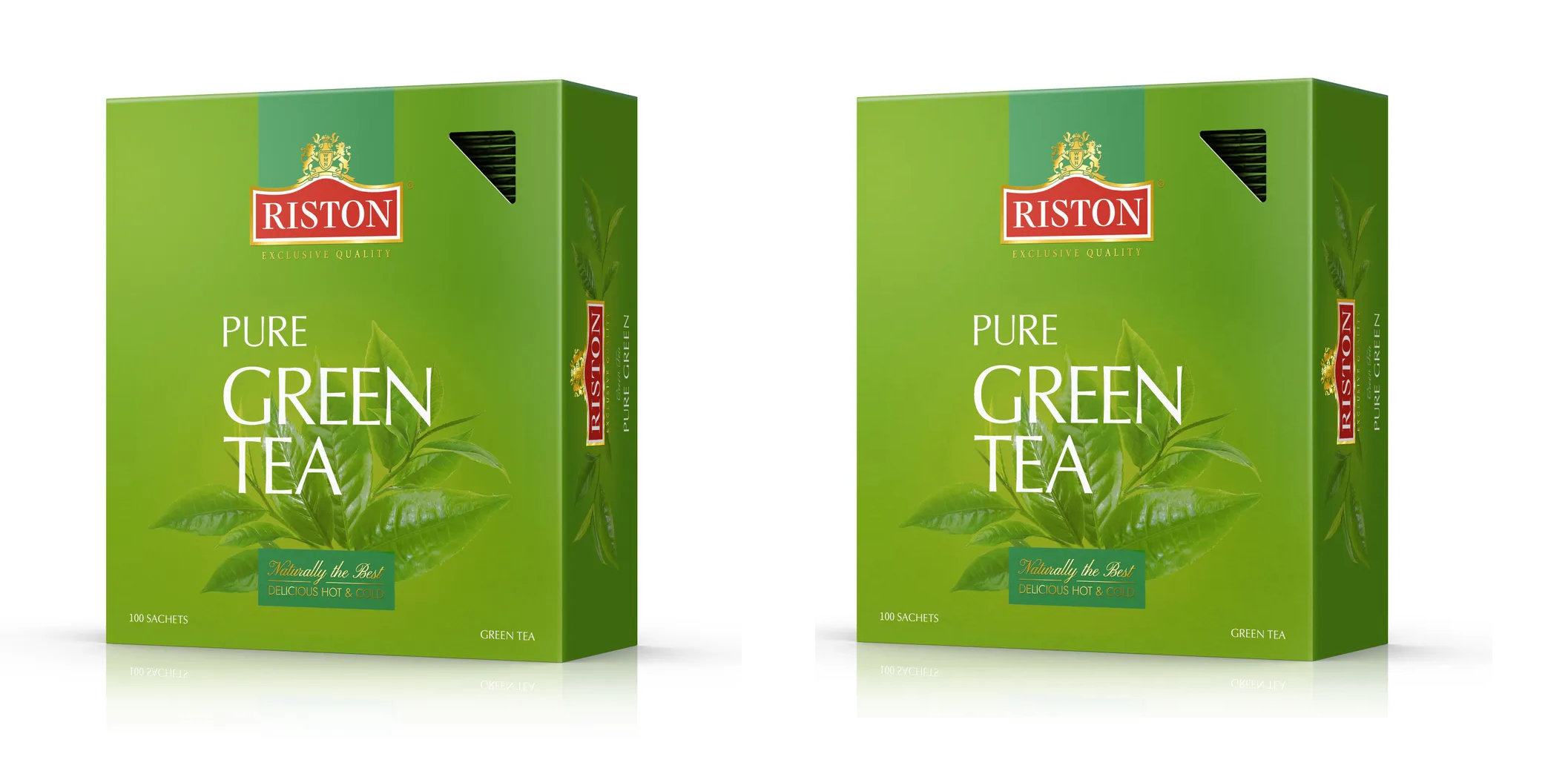 

Чай зеленый Riston Pure green 100 пакетиков, 2 шт