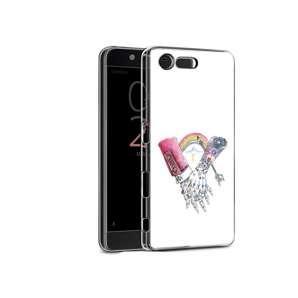 

Чехол MyPads Tocco для Sony Xperia X Compact абстракция руки в татуировках, Прозрачный, Tocco