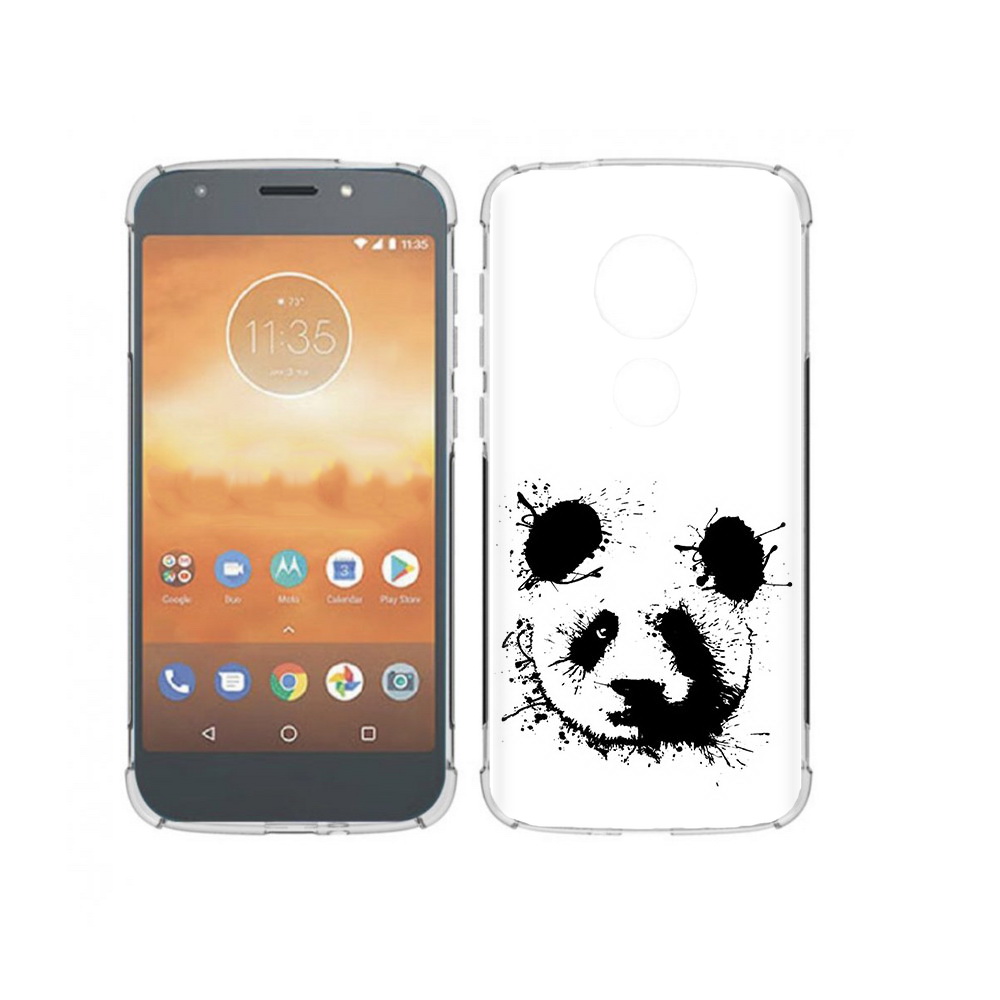

Чехол MyPads Tocco для Motorola Moto E5 Play клякса-панда (PT227065.372.389), Прозрачный, Tocco