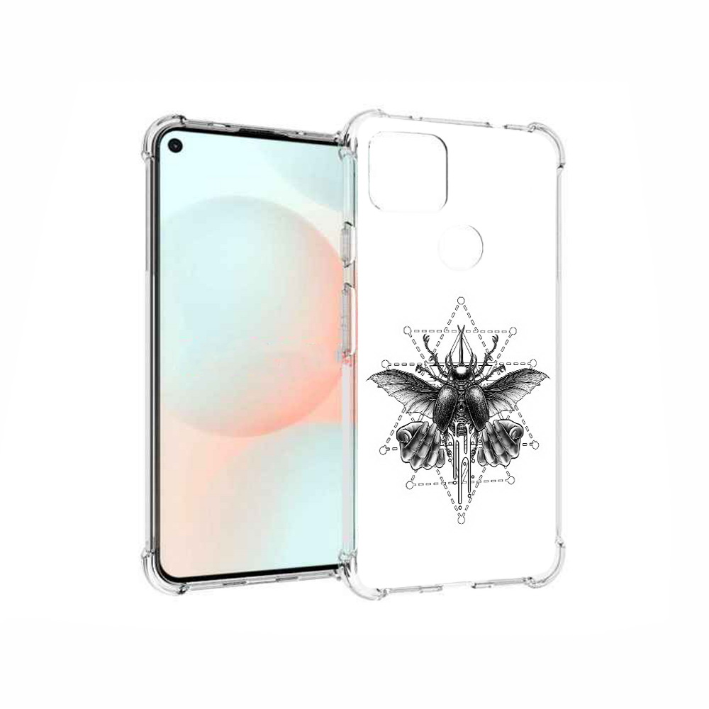 

Чехол MyPads Tocco для Google Pixel 5A скарабей, Прозрачный, Tocco