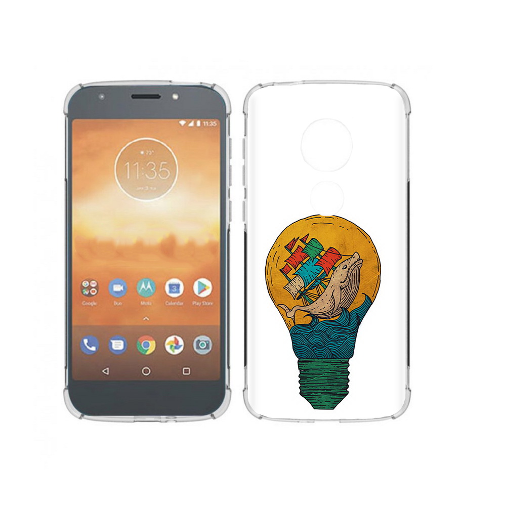 

Чехол MyPads Tocco для Motorola Moto E5 Play кит в лампочке с парусами (PT227065.372.387), Прозрачный, Tocco