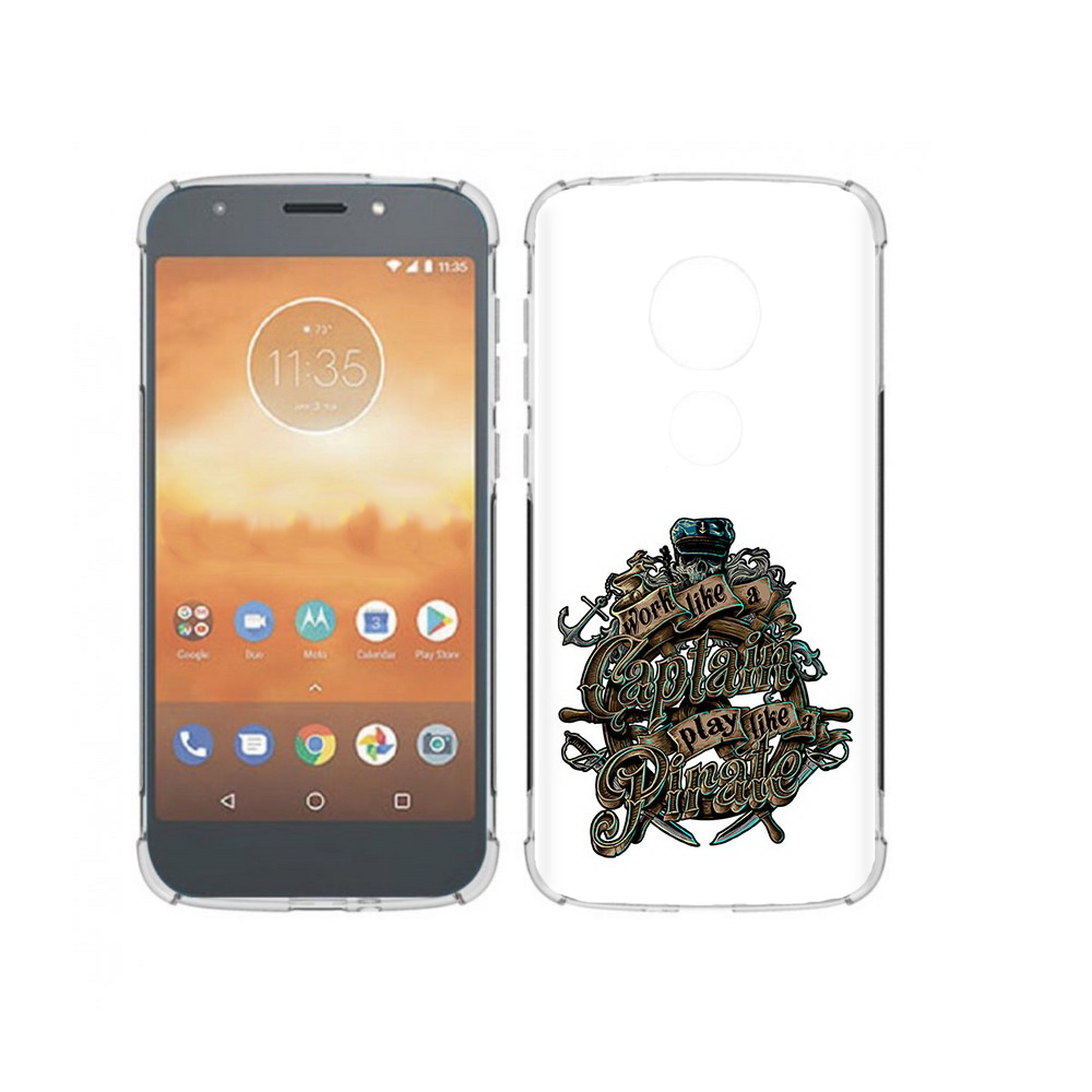 

Чехол MyPads Tocco для Motorola Moto E5 Play капитан пиратов (PT227065.372.385), Прозрачный, Tocco