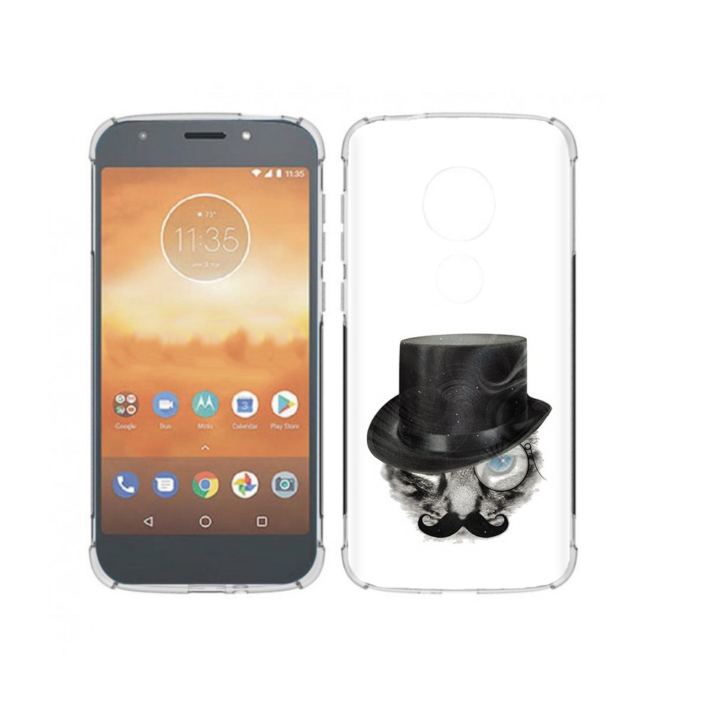 

Чехол MyPads Tocco для Motorola Moto E5 Play интелегентный кот (PT227065.372.378), Прозрачный, Tocco