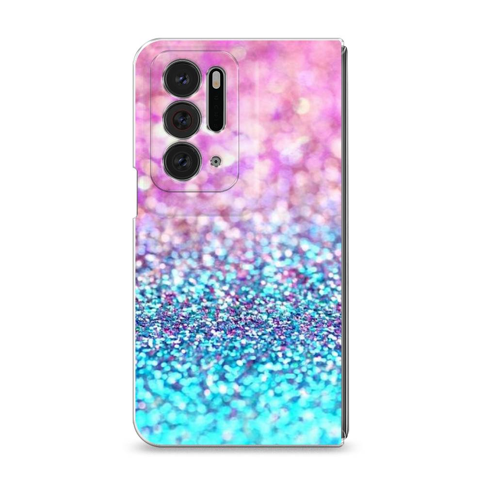 

Силиконовый чехол "Розово-голубые глиттеры рисунок" на Oppo Find N