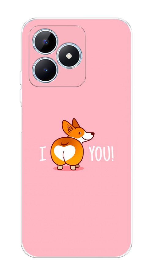 

Чехол на Realme C60 "Корги I love you", Розовый;коричневый;белый, 2516550-1