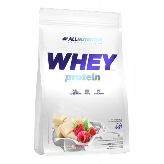 

Протеин ALLNUTRITION All Nutrition, WHEY PROTEIN 908г (Белый шоколад-малина)