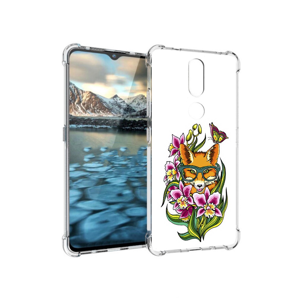 

Чехол MyPads Tocco для Nokia 2.4 Лиса в цветах (PT227049.107.108), Прозрачный, Tocco