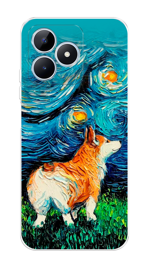 

Чехол на Realme C60 "Корги звёздная ночь", Коричневый;белый;зеленый, 2516550-1