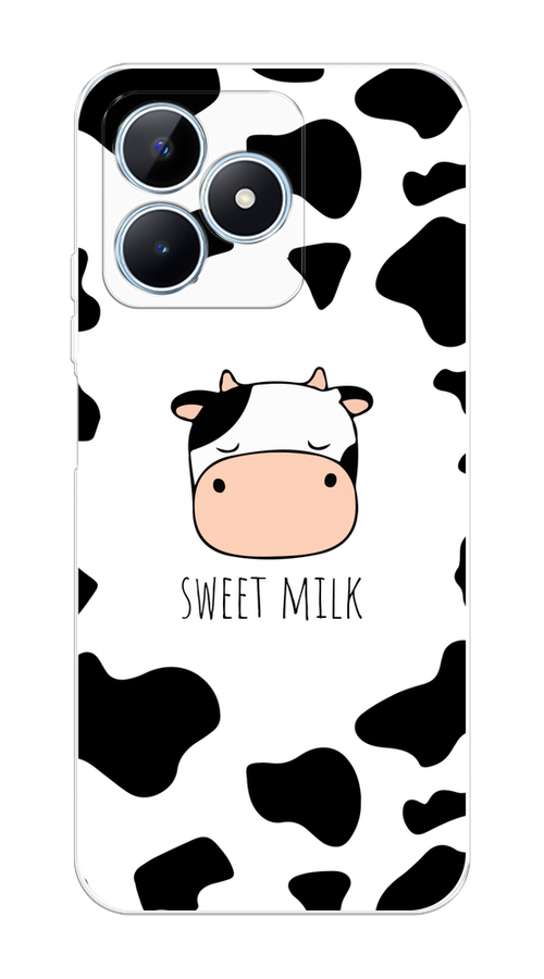 

Чехол на Realme C60 "Sweet milk", Розовый;белый;черный, 2516550-1