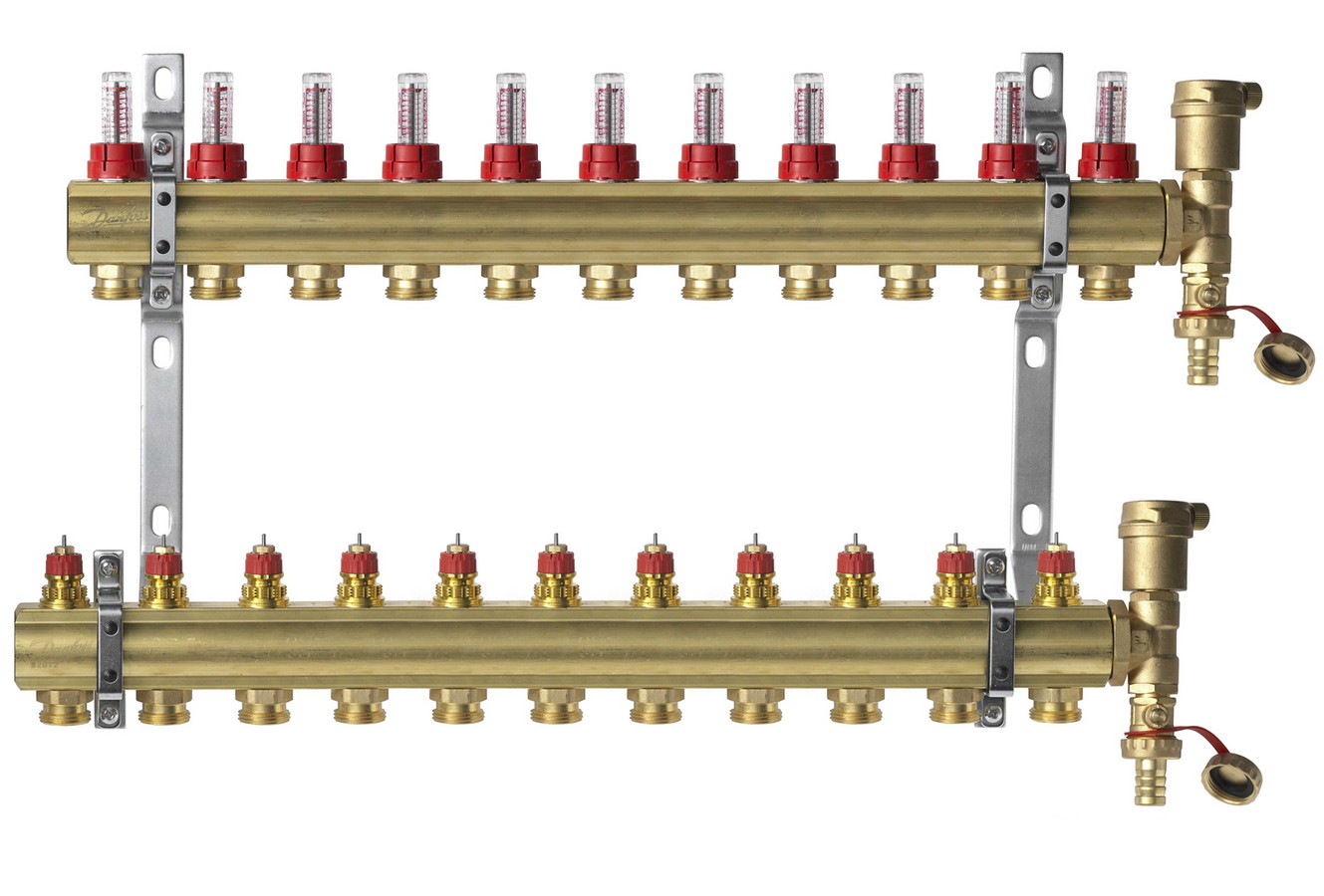 фото Комплект коллекторов danfoss fhf-11f set 11 контуров