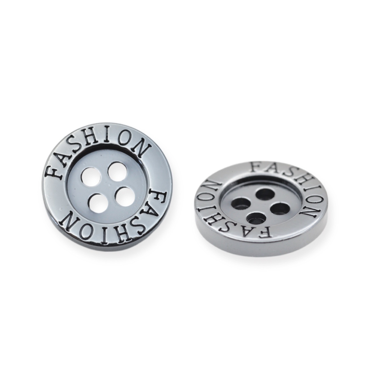

Пуговица АЙРИС, NE77, 24L (15 мм) 4 прокола (Nickel - никель), 36 шт, 615029