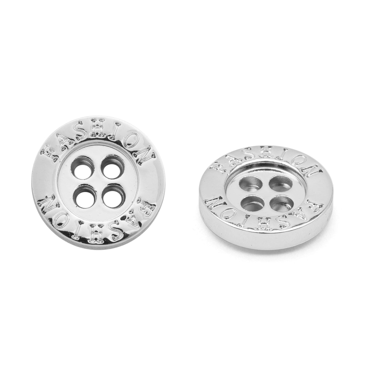 

Пуговица АЙРИС, NE77, 18L (11 мм) 4 прокола (Silver - серебристый), 72 шт, 615028