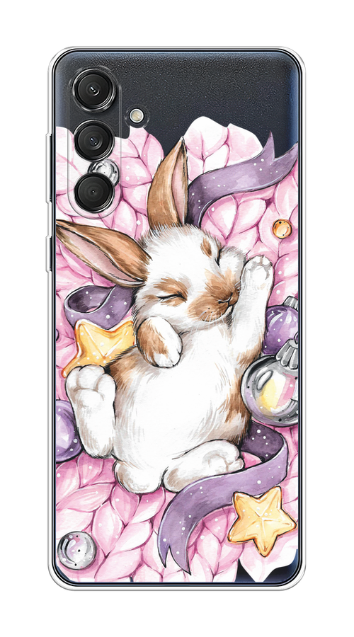 

Чехол на Samsung Galaxy M55 "Кролик спит", Розовый;белый, 2109650-1