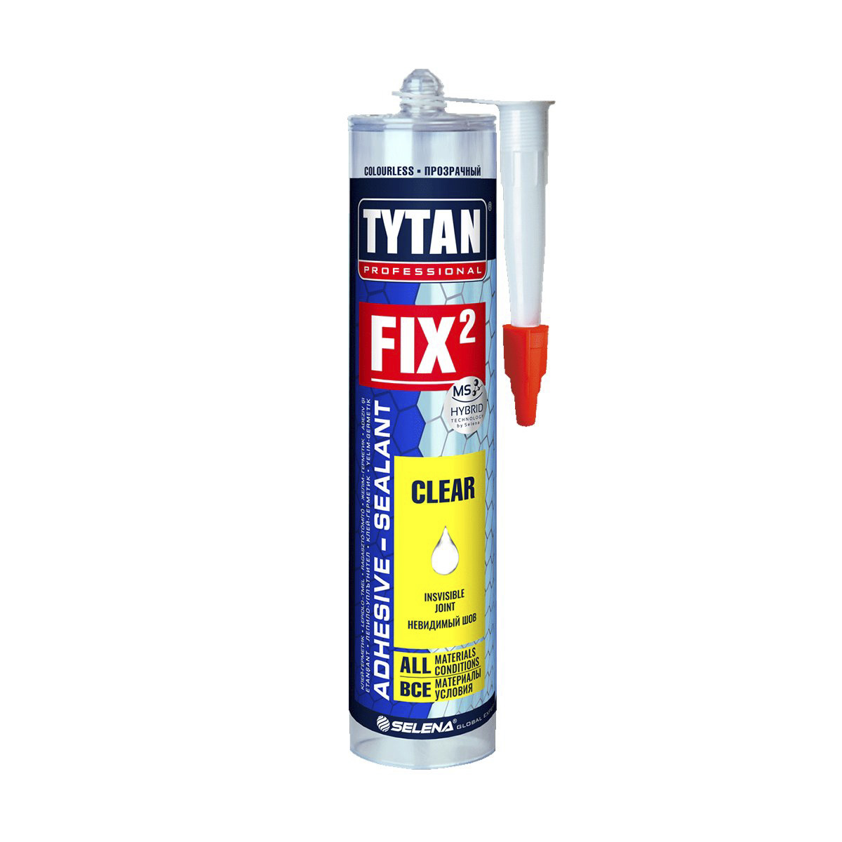 фото Клей монтажный tytan professional fix² instant invisible, 290 мл, прозрачный