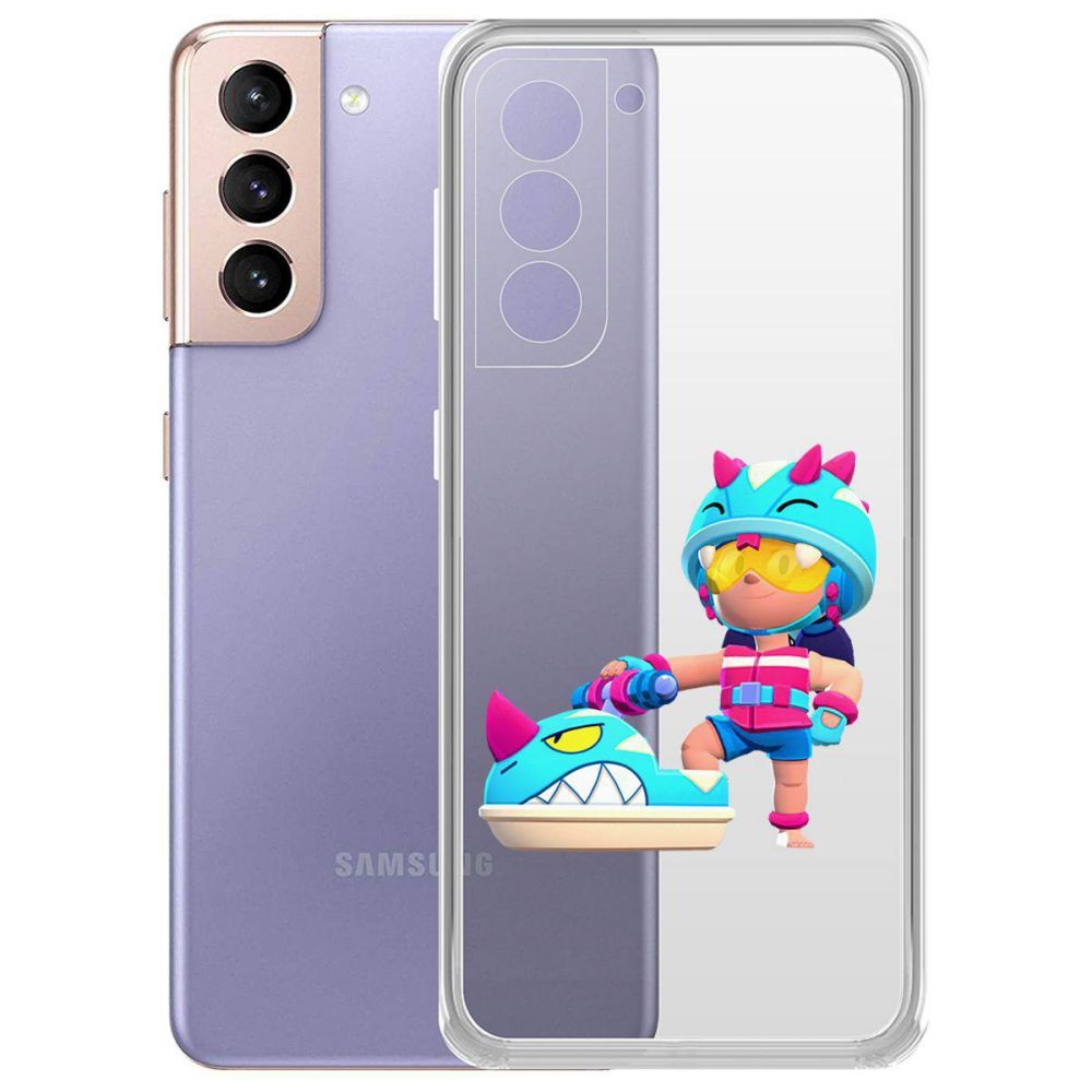 

Чехол-накладка Brawl Stars-Аквабайкер Джеки для Samsung Galaxy S21+ (G996)