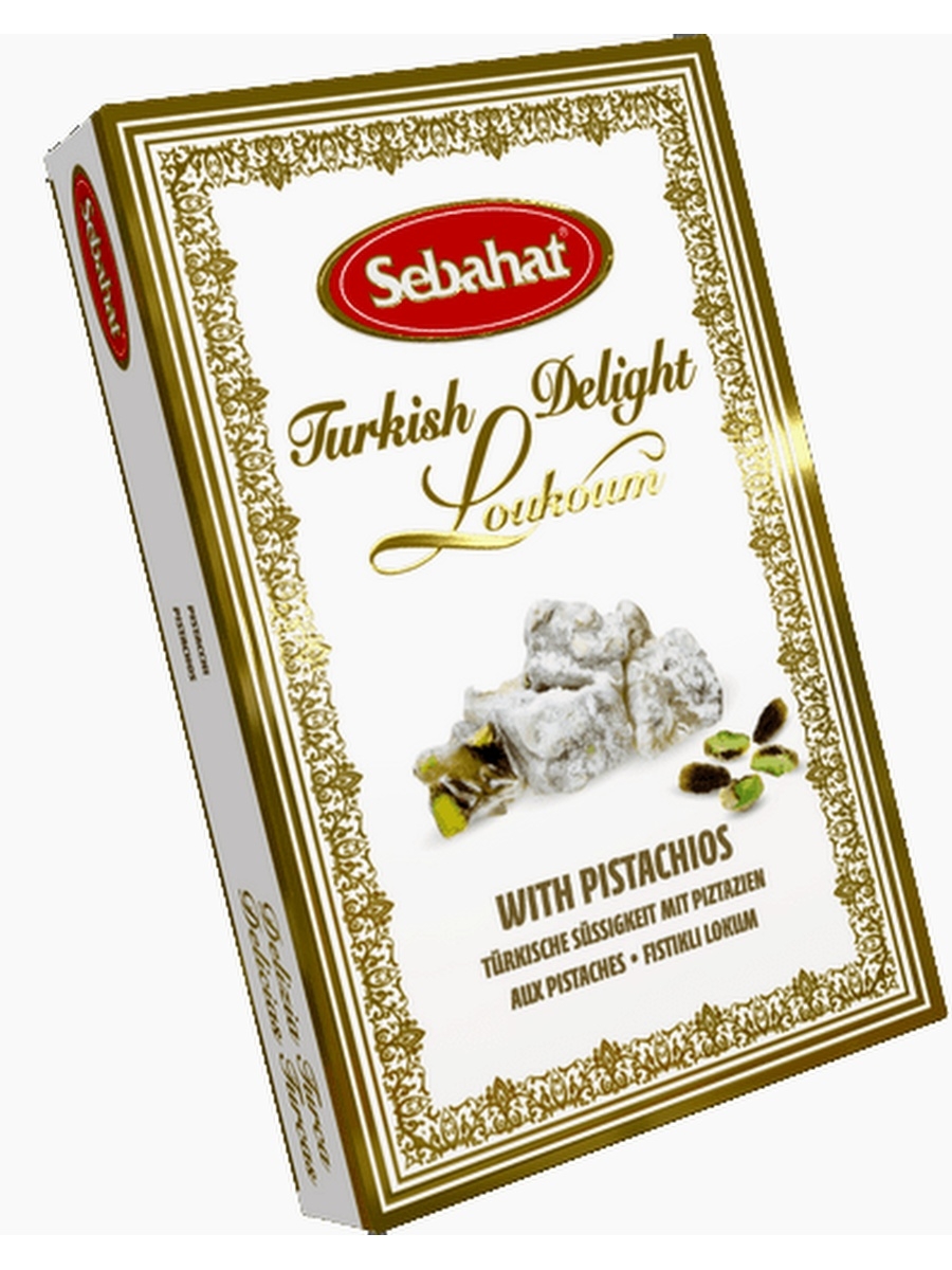 

Рахат - лукум Sebahat Loukoum with Pistachios с фисташками, 250 г, 5411944314125