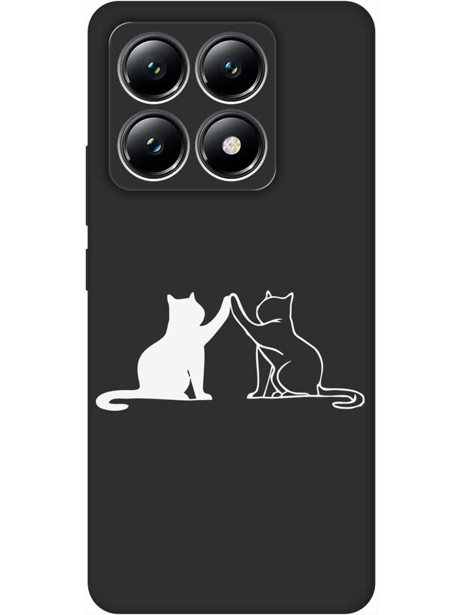 

Силиконовый чехол на Xiaomi 14T с принтом "Кошки" матовый черный, Черный;белый;серый, 785978471