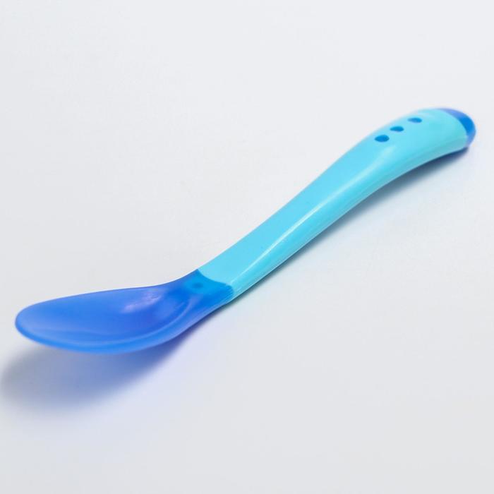 Ложка детская термочувствительная для кормления, от 5 мес., цвет МИКС ложка детская для кормления термочувствительная сине голубой