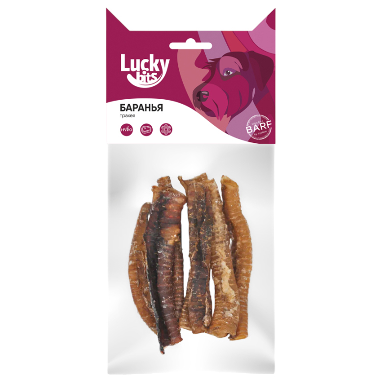 

Лакомство для собак Lucky Bits баранья трахея, 40г