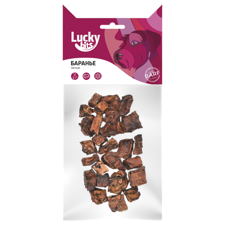 

Лакомство для собак Lucky Bits баранье легкое, 40г