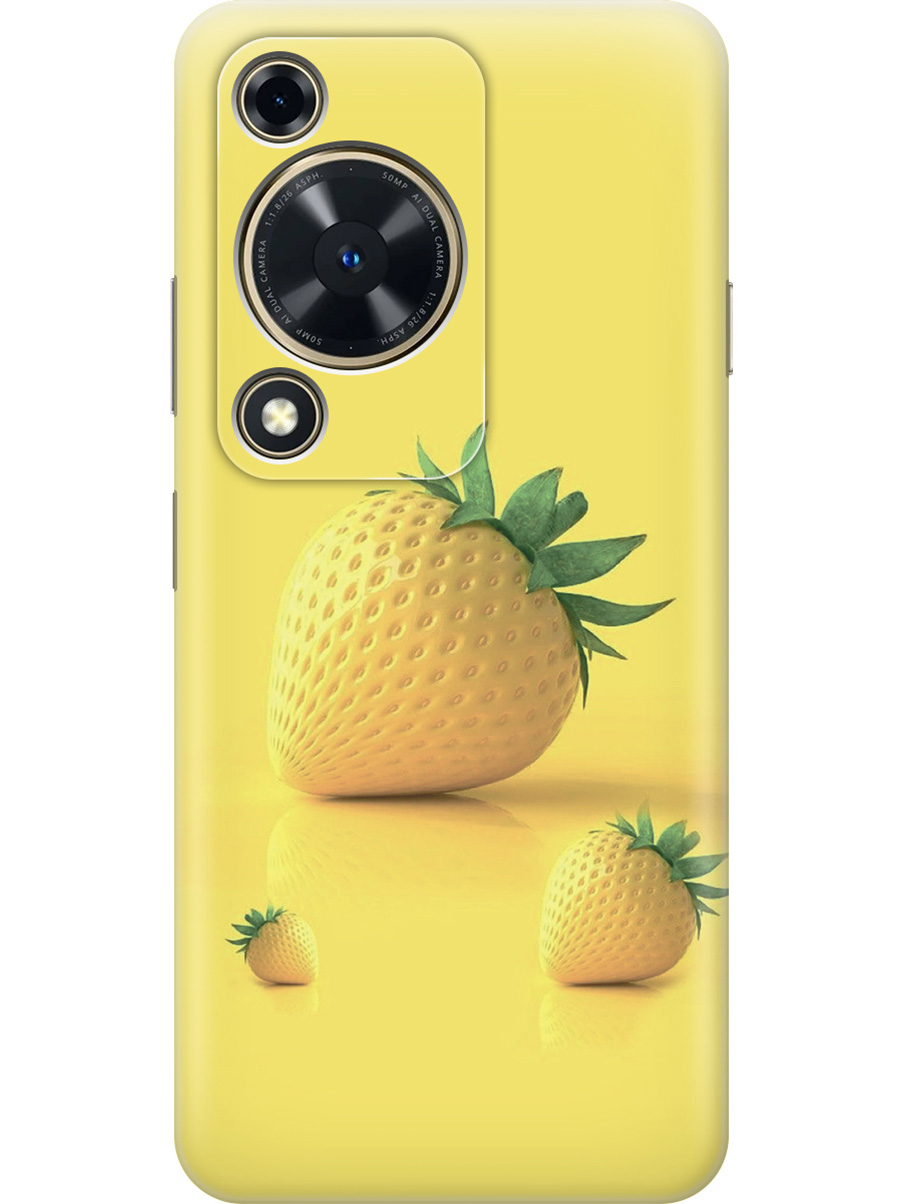 

Силиконовый чехол на Huawei nova Y72 с принтом "Желтая клубника", Прозрачный;черный, 785977851