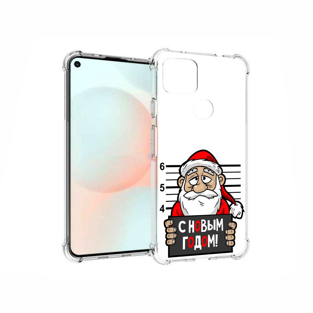 

Чехол MyPads Tocco для Google Pixel 5A ДМ с новым годом заключенный, Прозрачный, Tocco