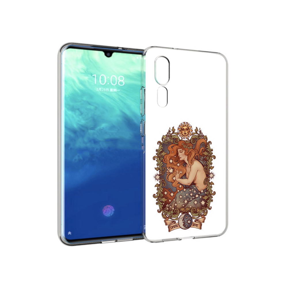 

Чехол MyPads Tocco для ZTE Axon 10 Pro звездная девушка абстракция (PT134302.444.351), Прозрачный, Tocco