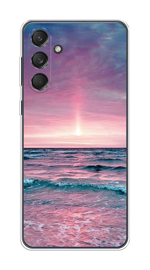 

Чехол на Samsung Galaxy M55 "Восход 3", Розовый;голубой, 2109650-1