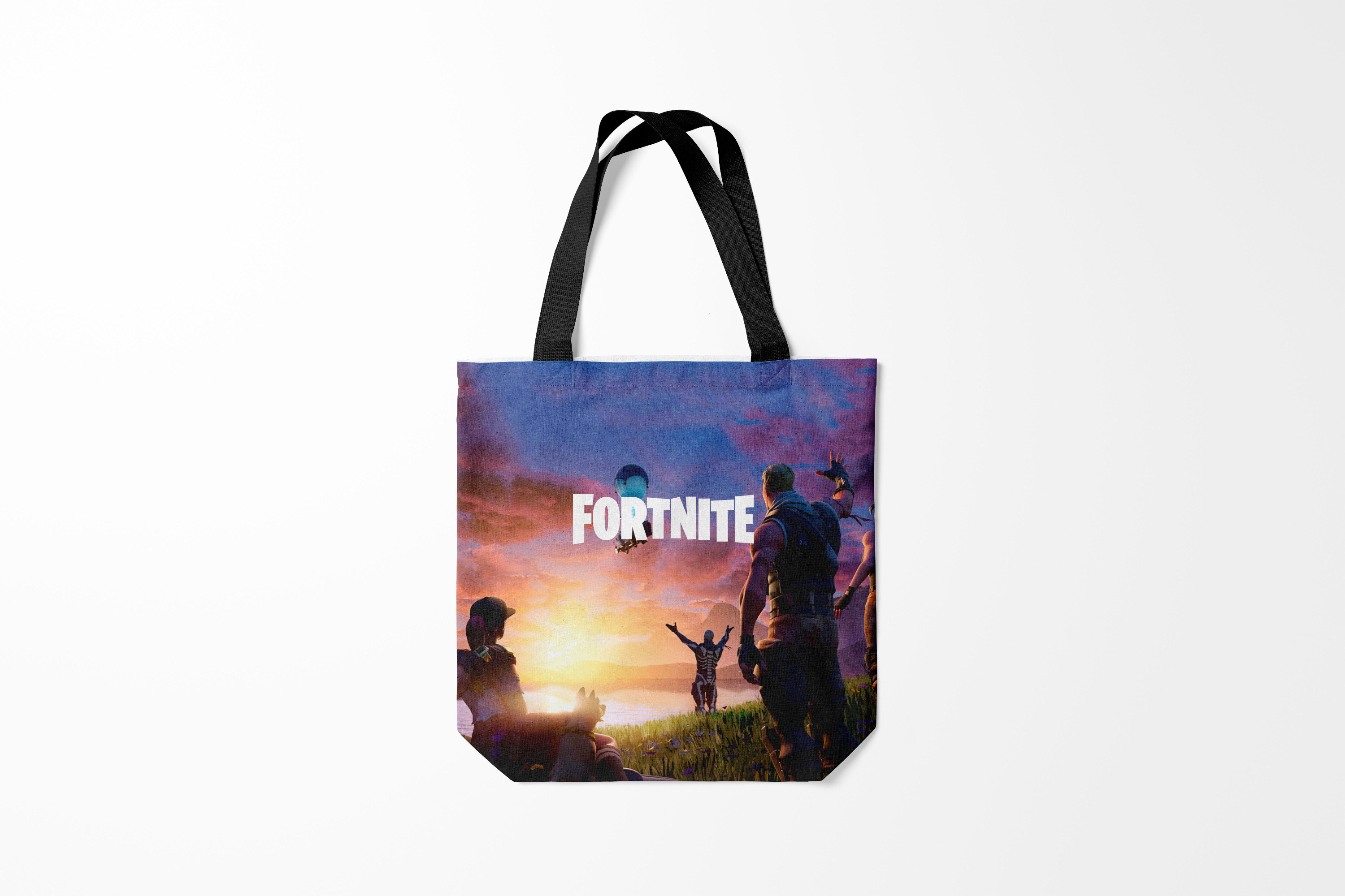 

Сумка шoппер унисекс Burnettie Fortnite, черный; голубой, Fortnite