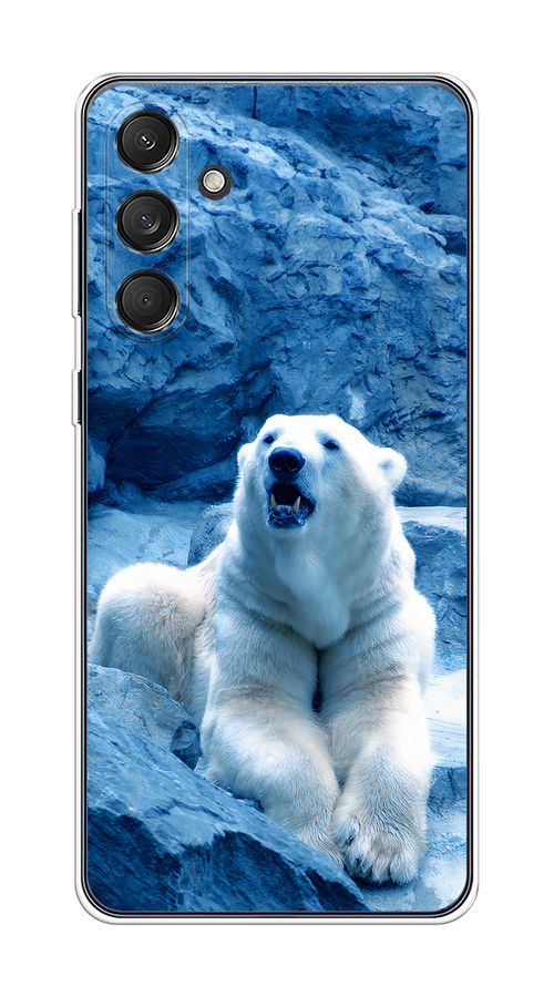 

Чехол на Samsung Galaxy M55 "Белый медведь", Голубой;белый, 2109650-1