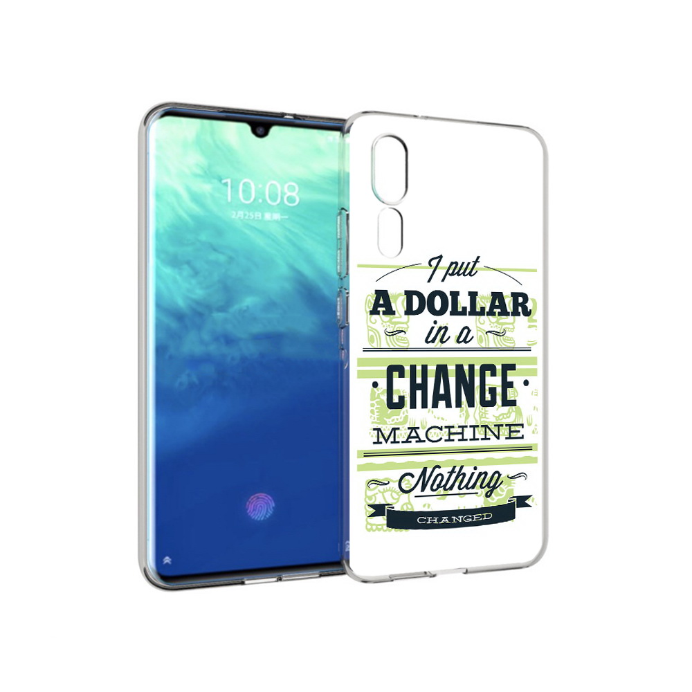 

Чехол MyPads Tocco для ZTE Axon 10 Pro доллар надпись (PT134302.444.336), Прозрачный, Tocco